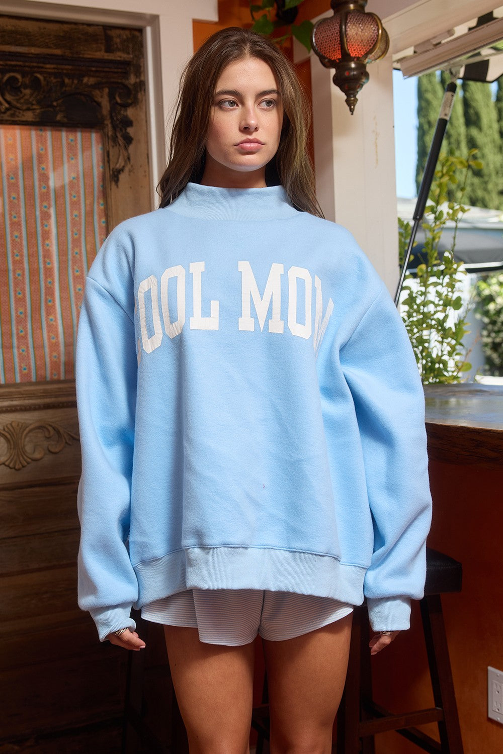 Mother & Cool Mom Reversible Mockneck