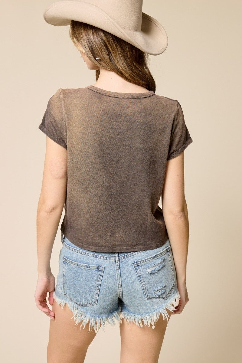 Vintage Cow Skull Graphic Tee