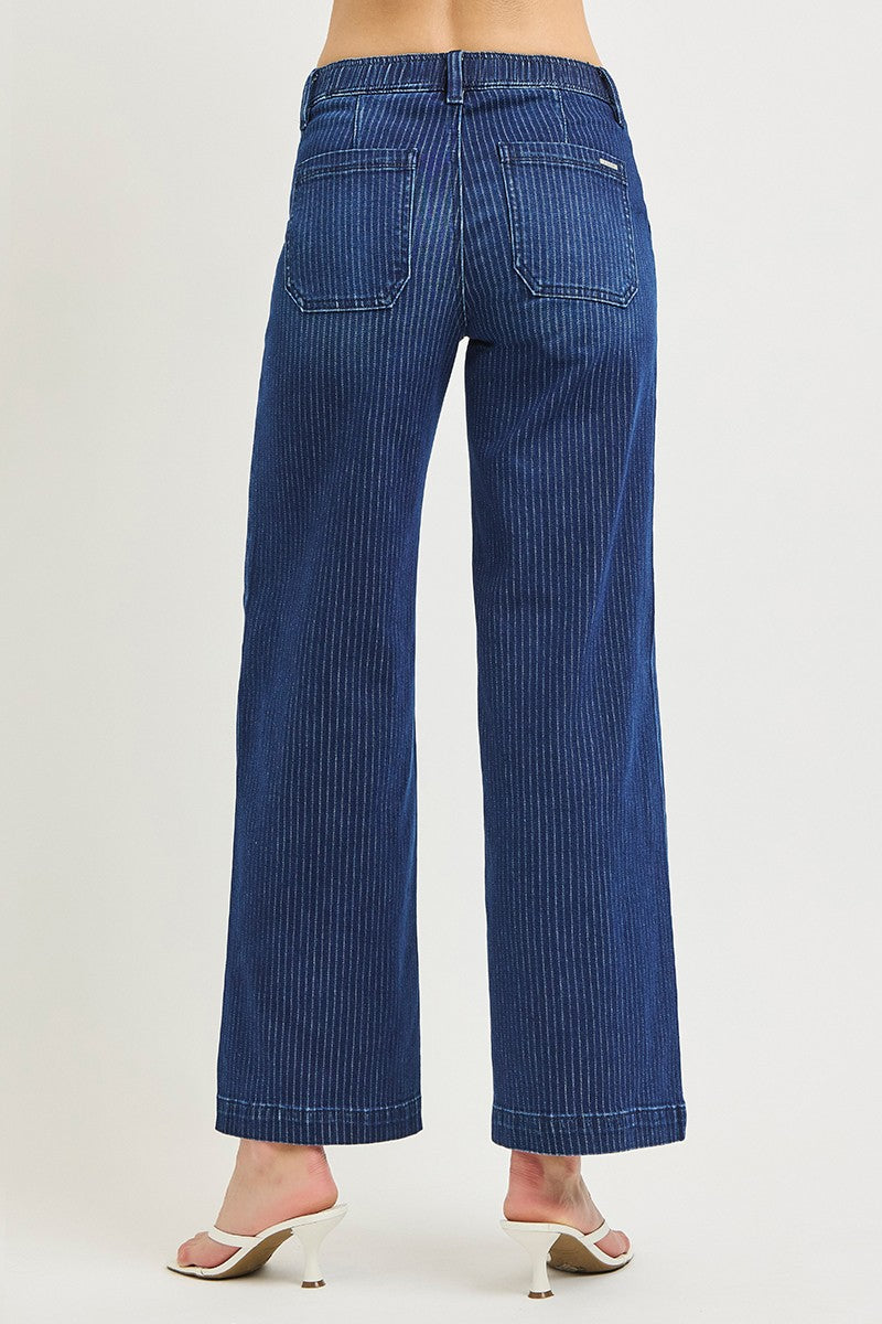 Risen Jeans Slouchy Drawstring Wide Leg Jeans