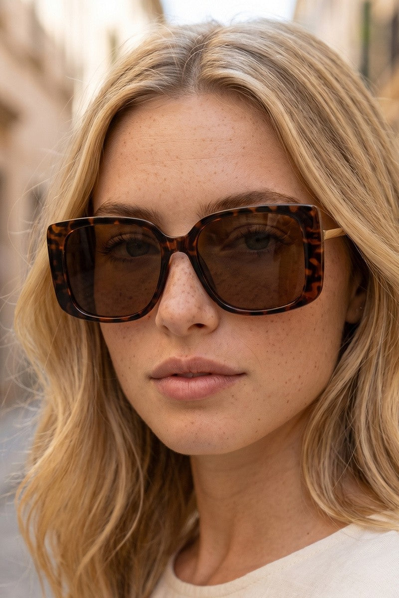 Oversized Polarized Brow Bar Sunglasses