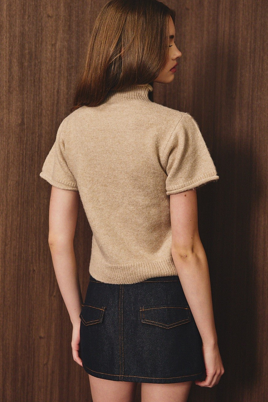 Soft Knit Cropped Sweater Top