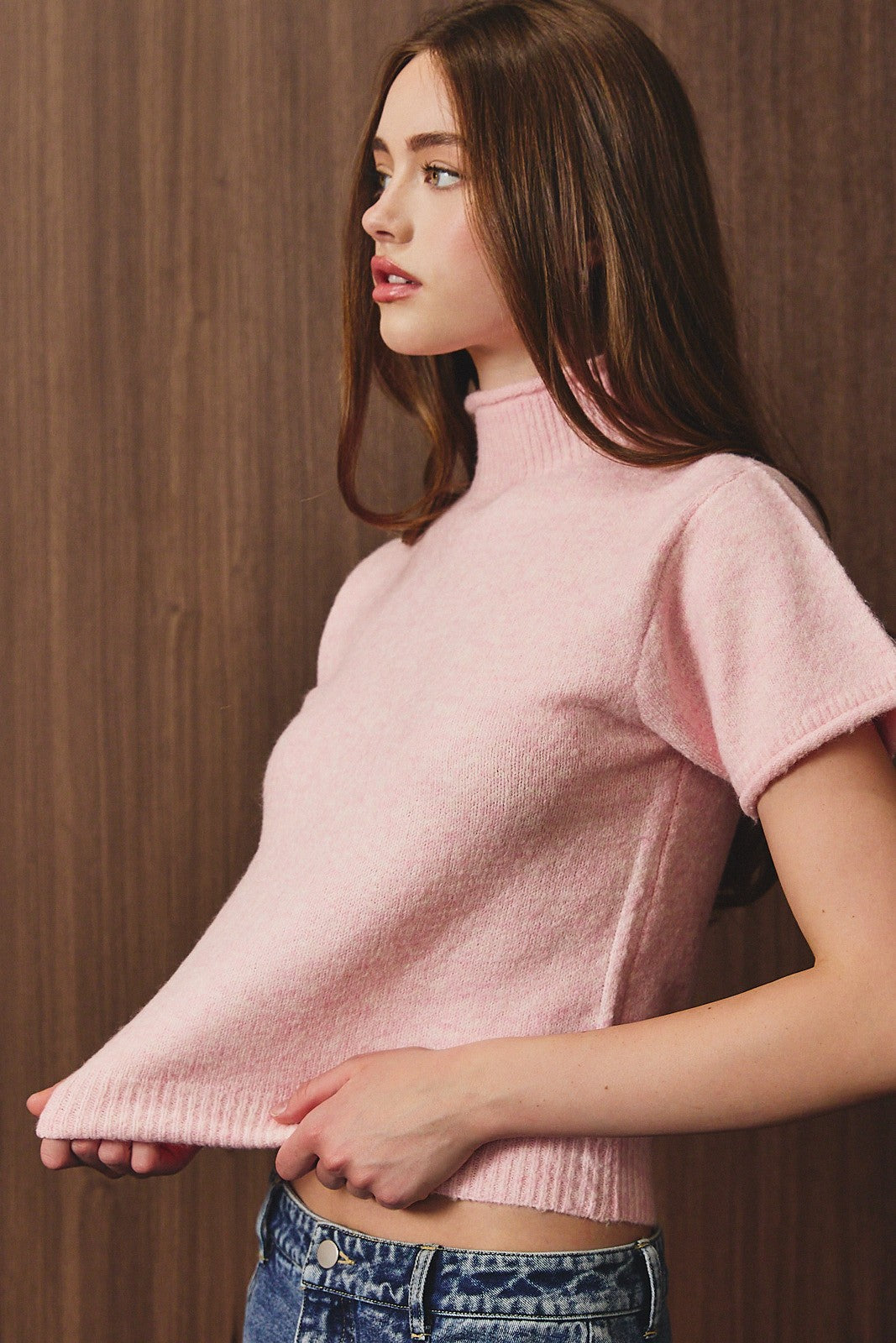Soft Knit Cropped Sweater Top