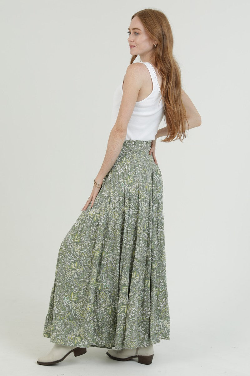 Floral Tiered Maxi Skirt