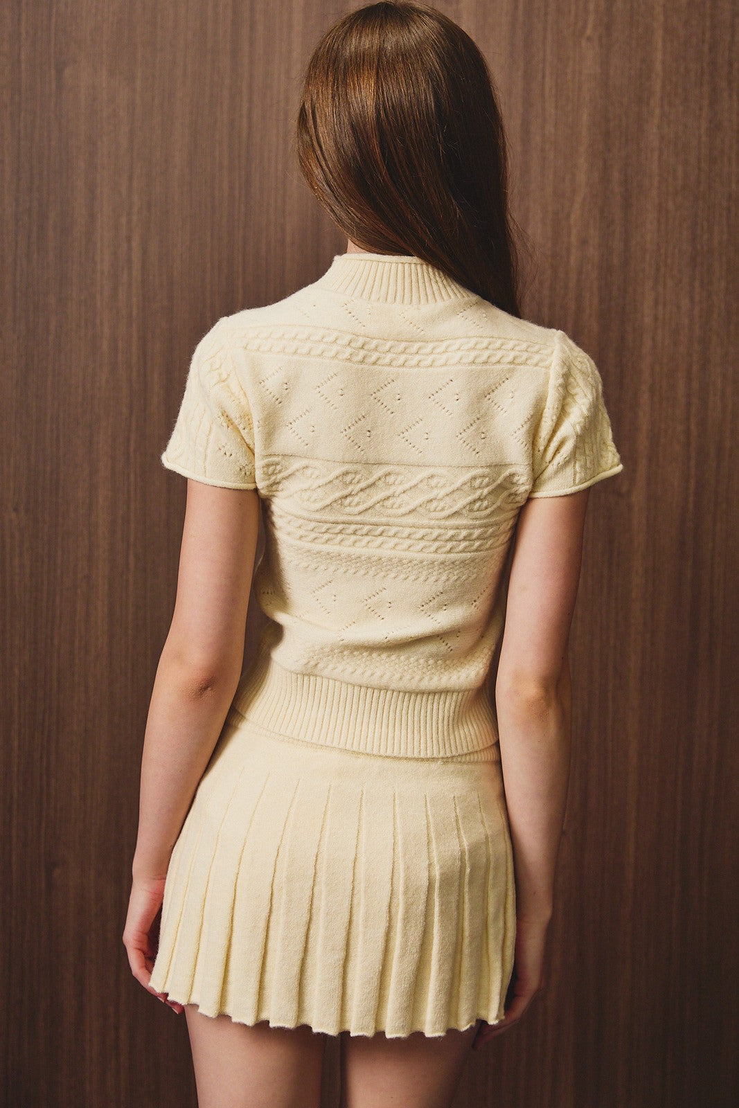 Cable Knit Turtleneck Sweater Top