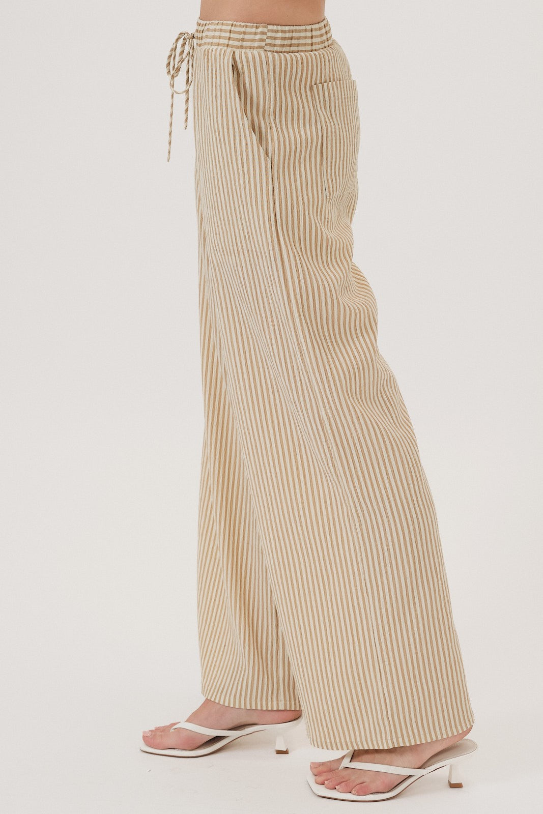 Drawstring Elastic Waist Pants
