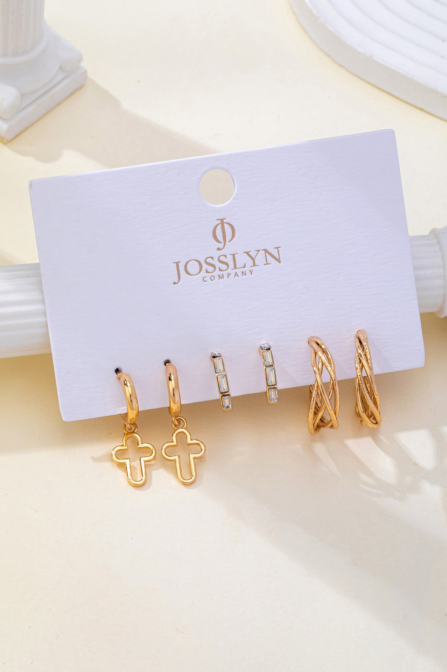 Gold Mixed Ear Stack Earring Set