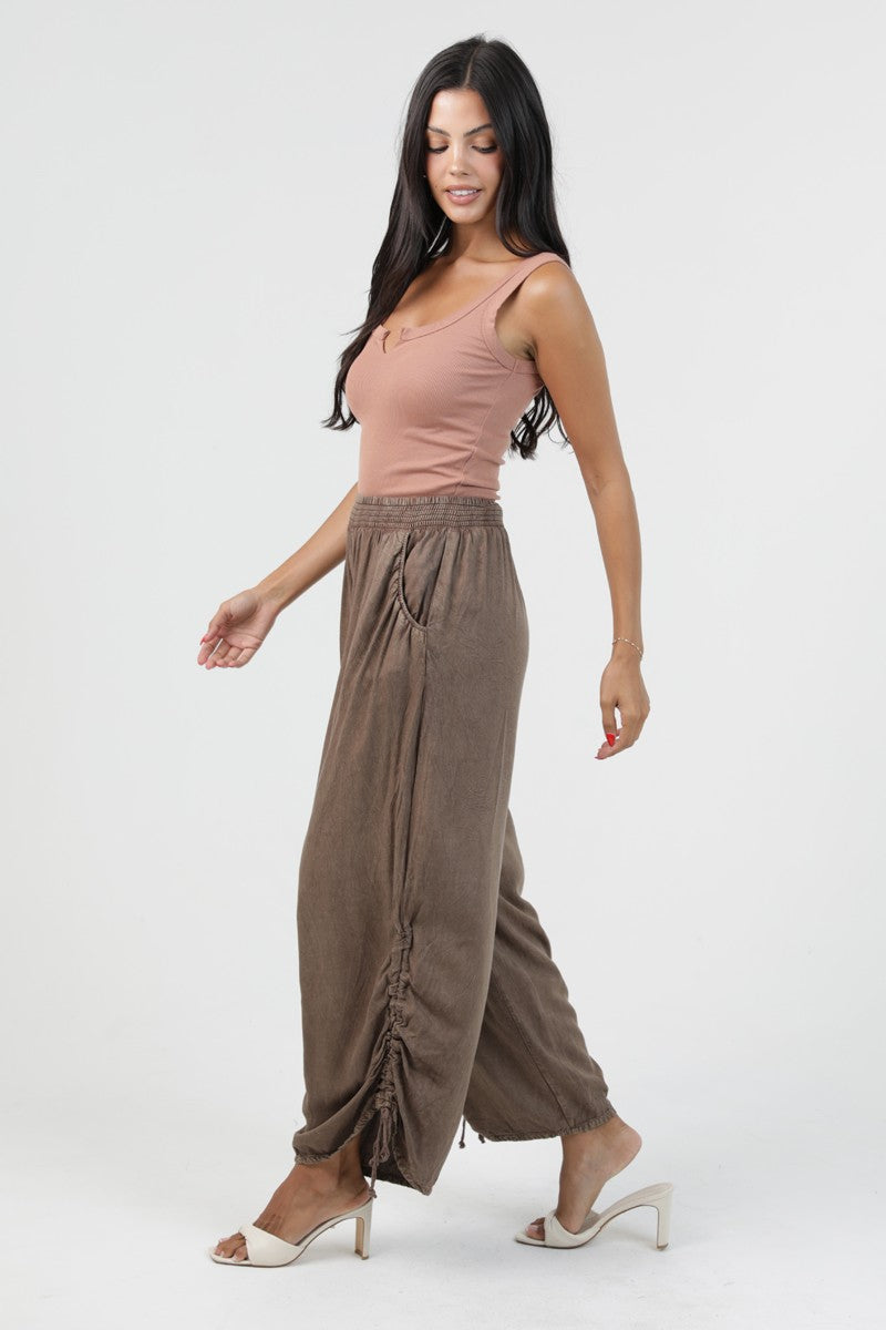 Washed Wide Leg Pant