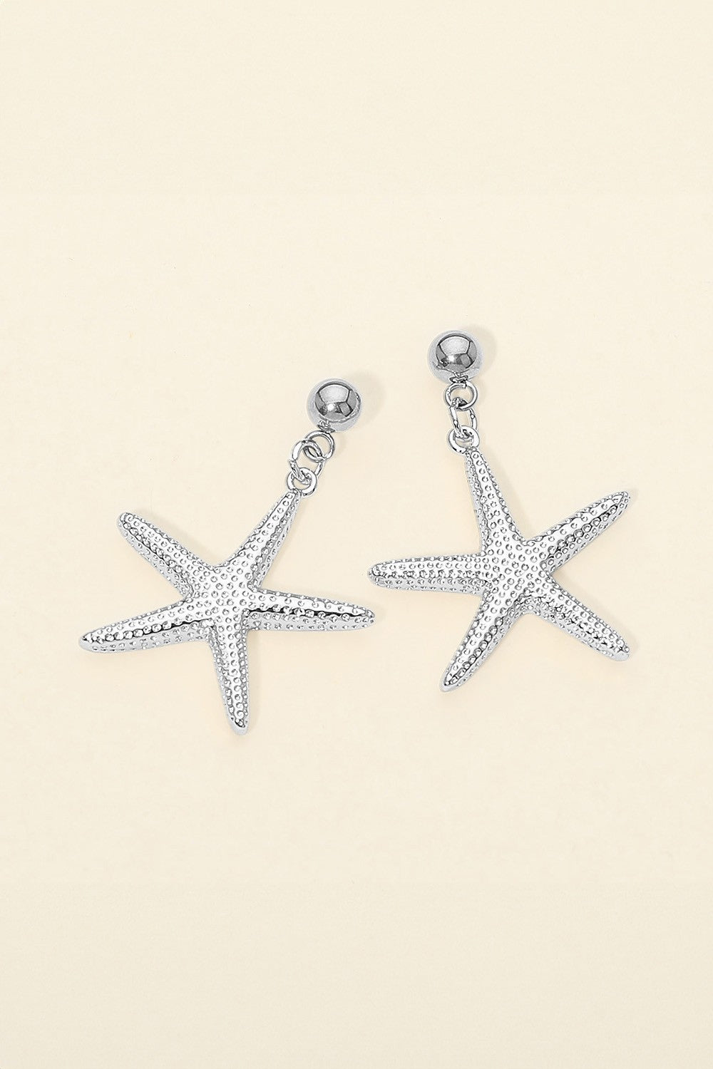 Stainless Steel Starfish Drop Earrings