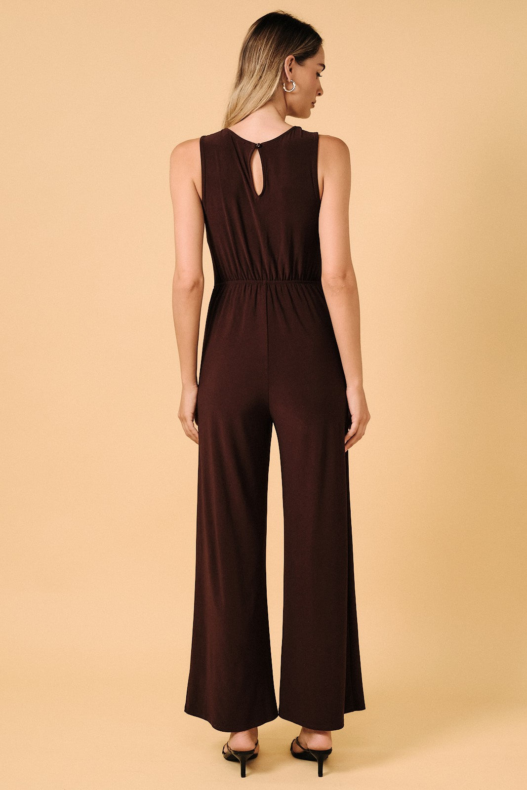 Gold Hardware Draped Jumpsuit