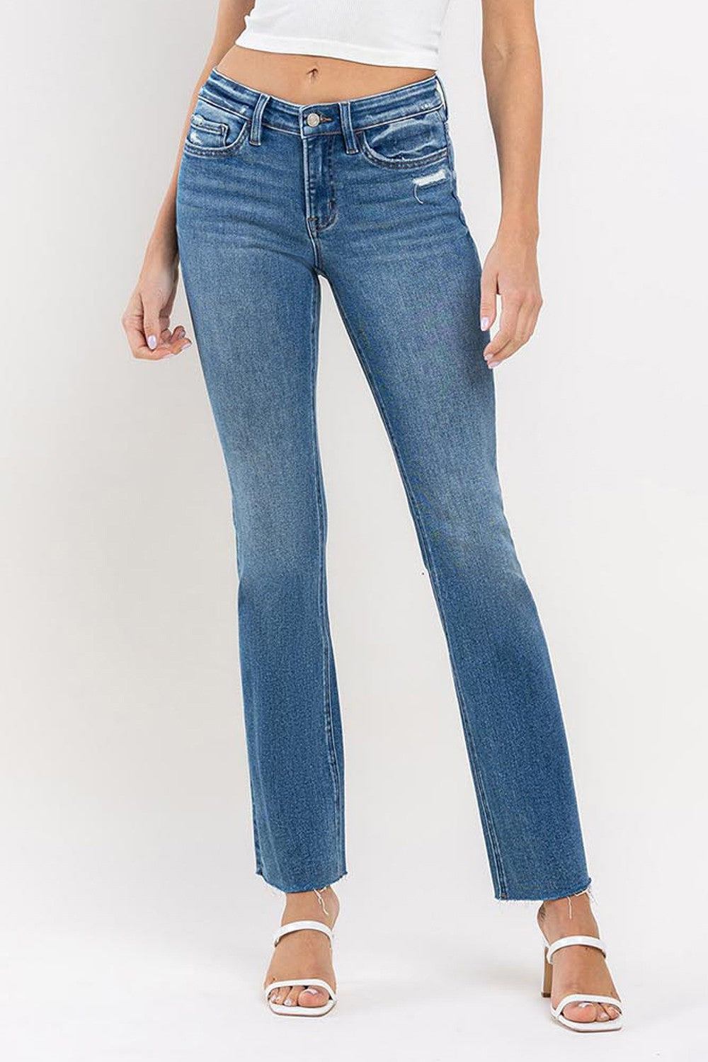 Flying Monkey Mid Rise Ankle Bootcut Jean.