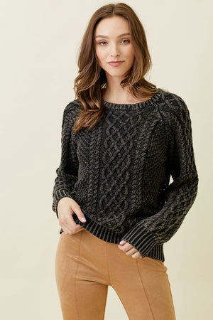 Mela Cable Knit Sweater.