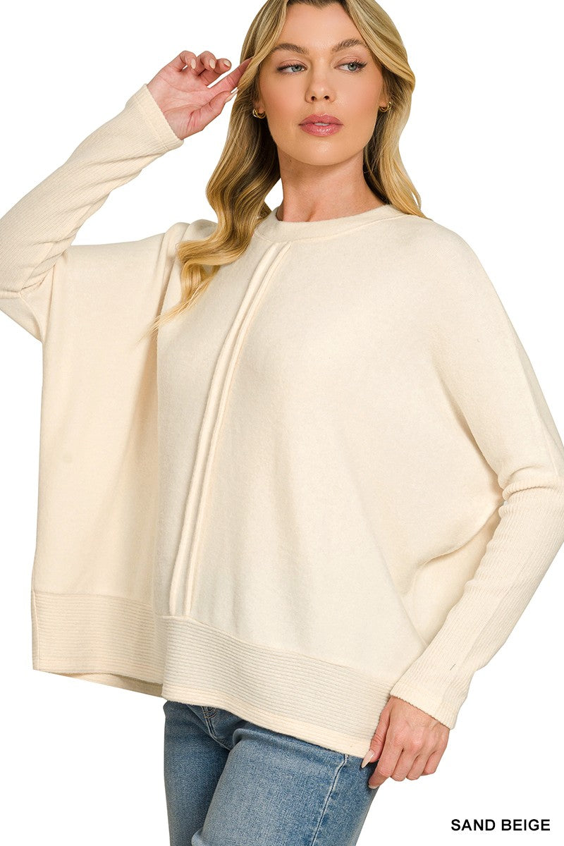 Brushed Hacci Oversized Sweater