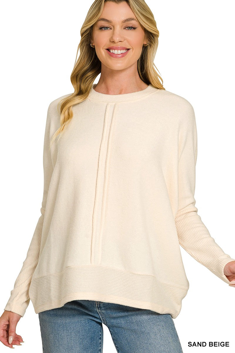 Brushed Hacci Oversized Sweater