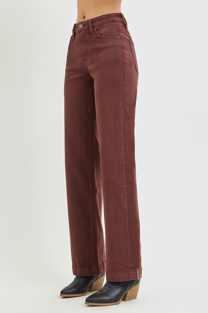 Risen Tummy Control High Rise Straight Pants