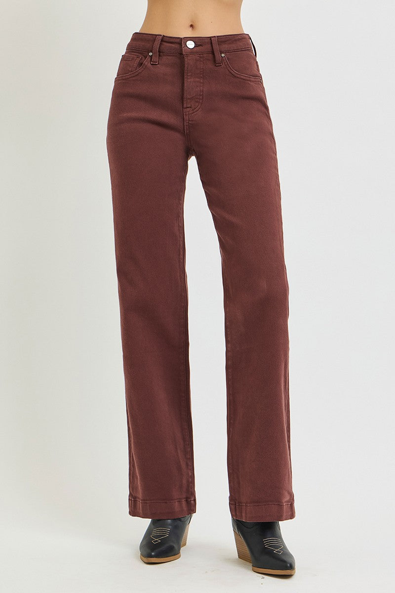 Risen Tummy Control High Rise Straight Pants