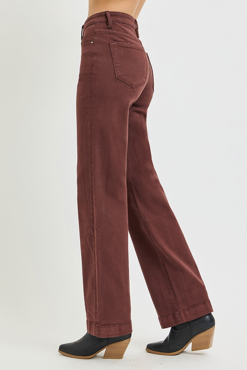 Risen Tummy Control High Rise Straight Pants