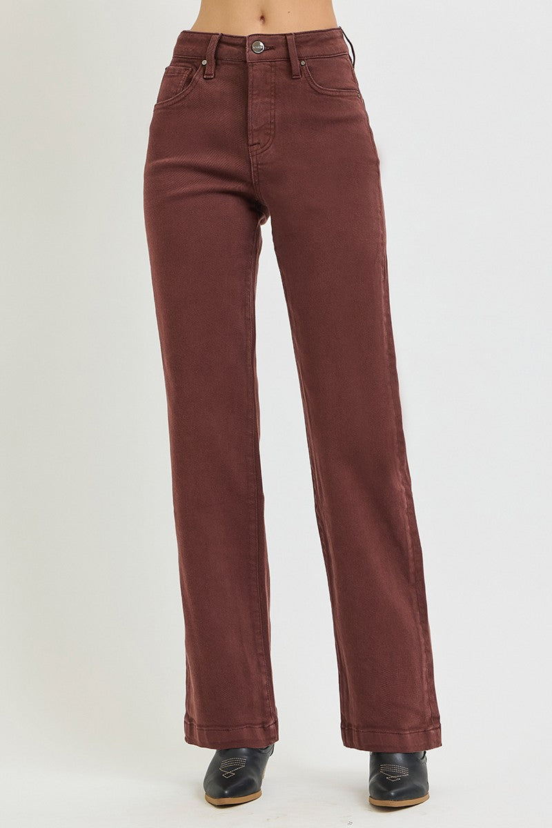 Risen Tummy Control High Rise Straight Pants