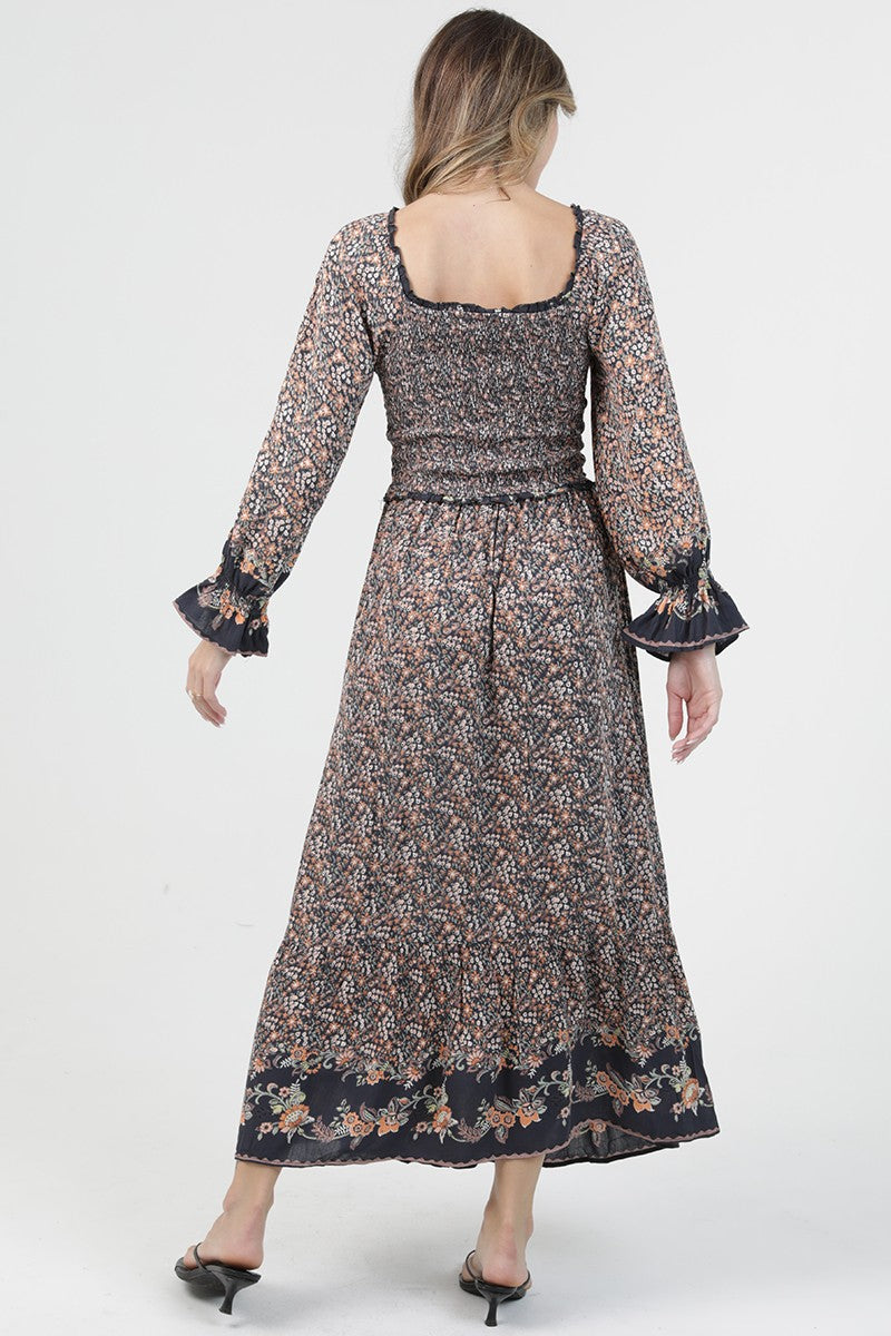 Floral Smocked Maxi Dress