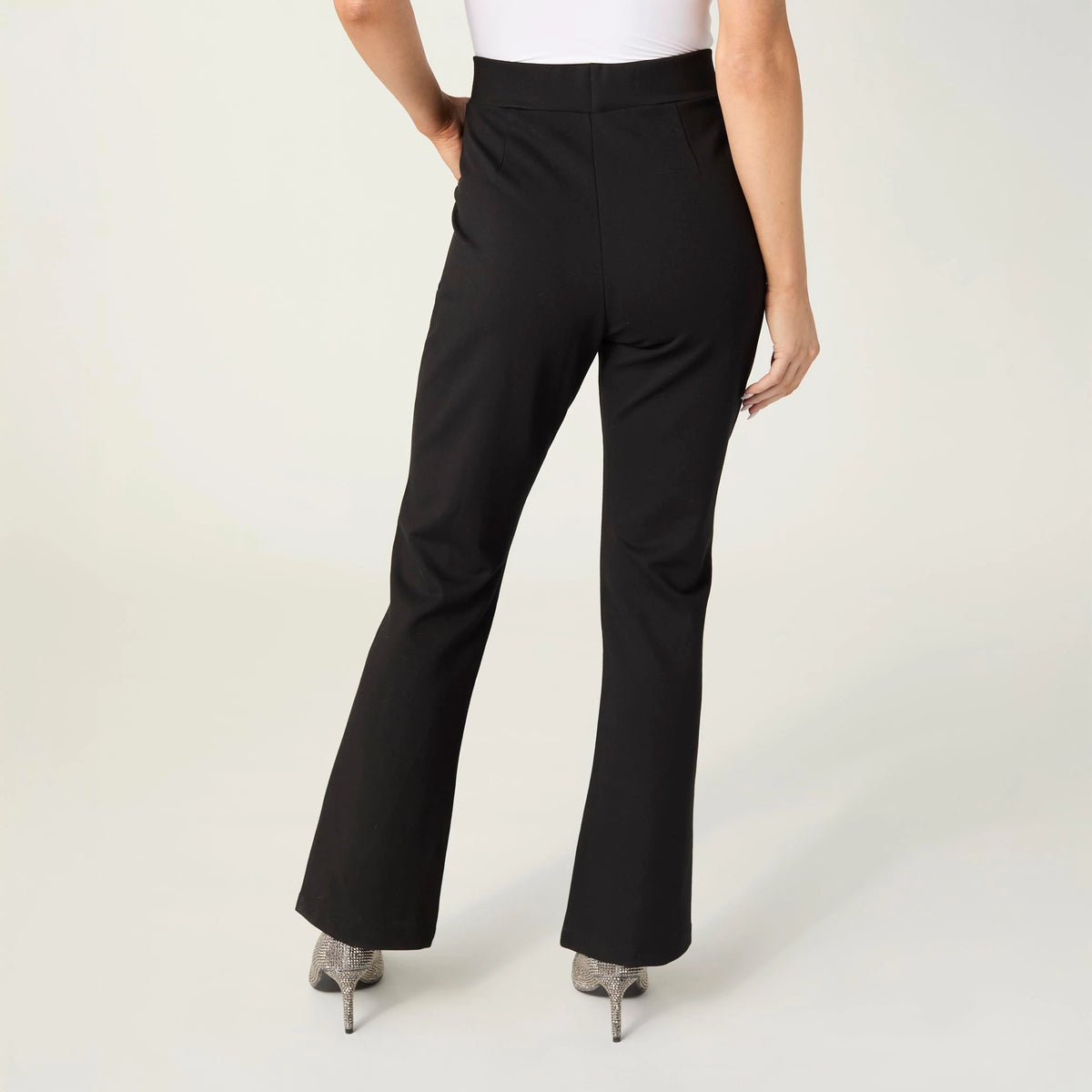 Celyse Rhinestone Tulip Hem Flare Pants