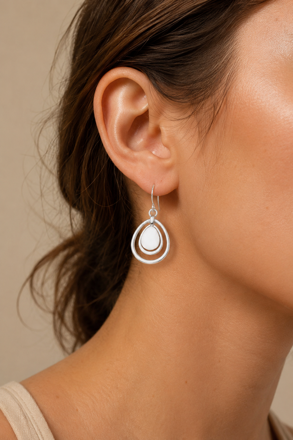 Mother of Pearl Teardrop Earrings