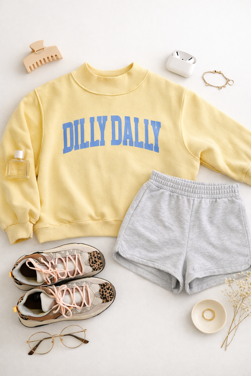 Dilly Dally Reversible Mockneck Sweatshirt