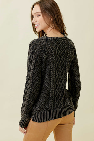 Mela Cable Knit Sweater.