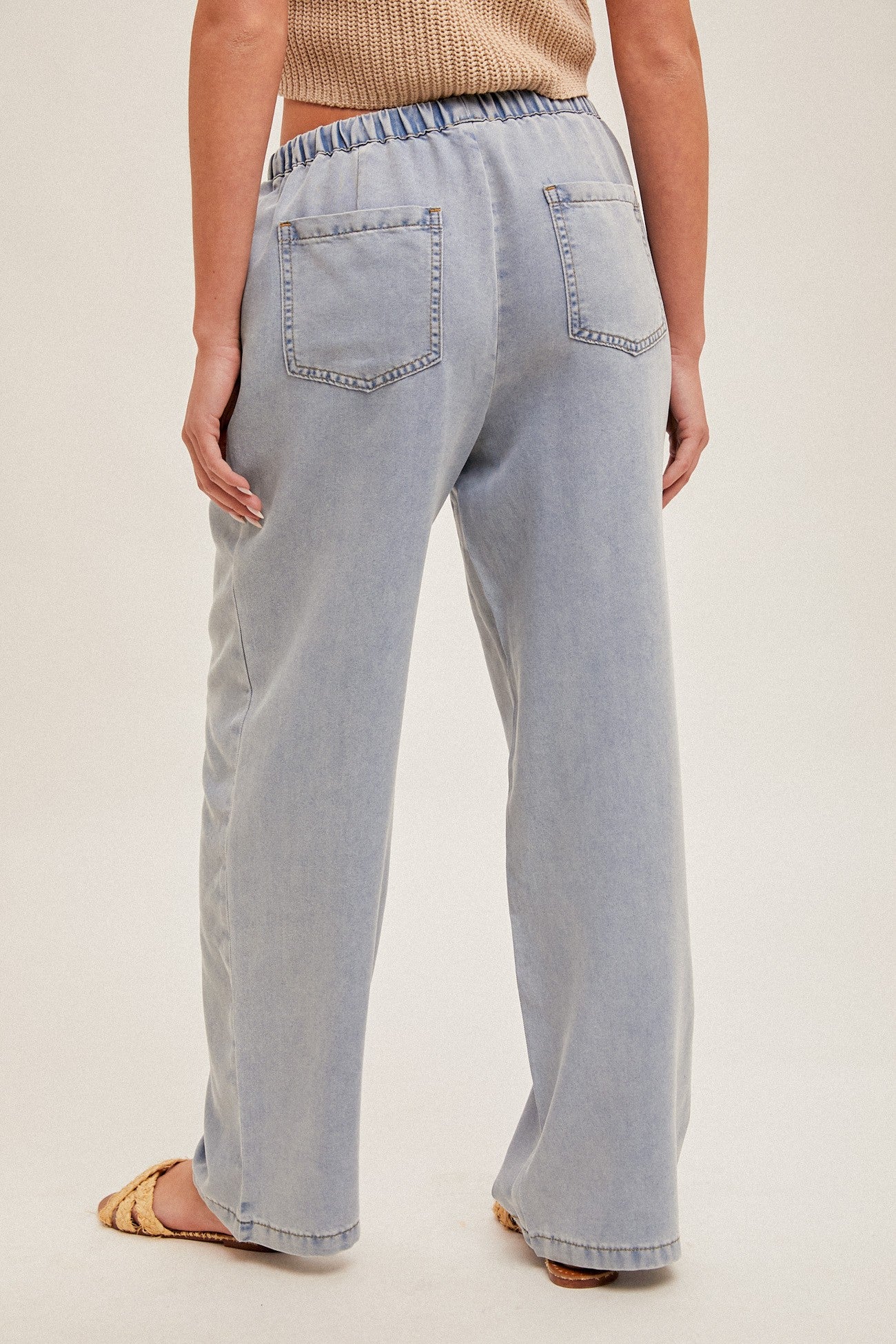 Chasing Calm Denim Wide Leg Pants
