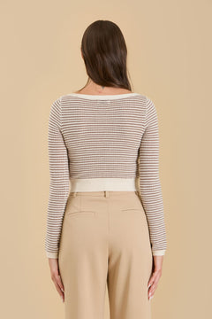 Oh Happy Days Striped Crop Sweater