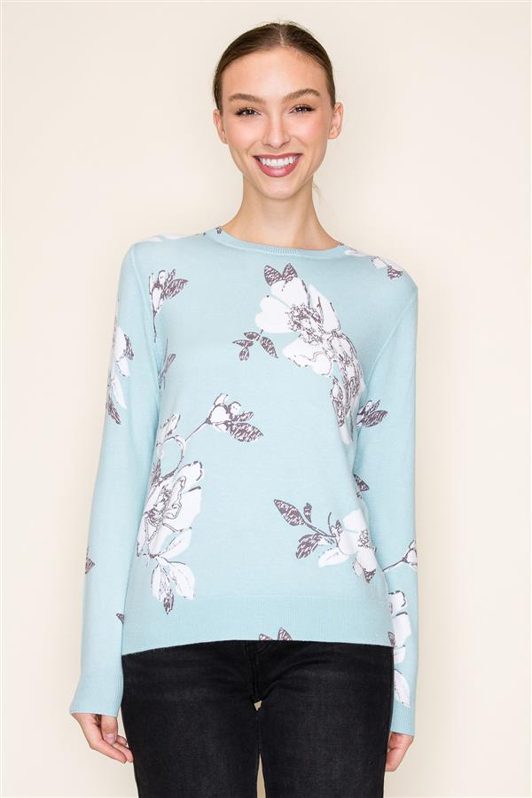 Maven Floral Pullover Sweater