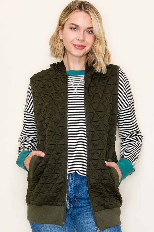 Hadley Quilted Hooded Vest