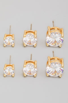 Verity Round Stud Earring Set- 2 Colors!.