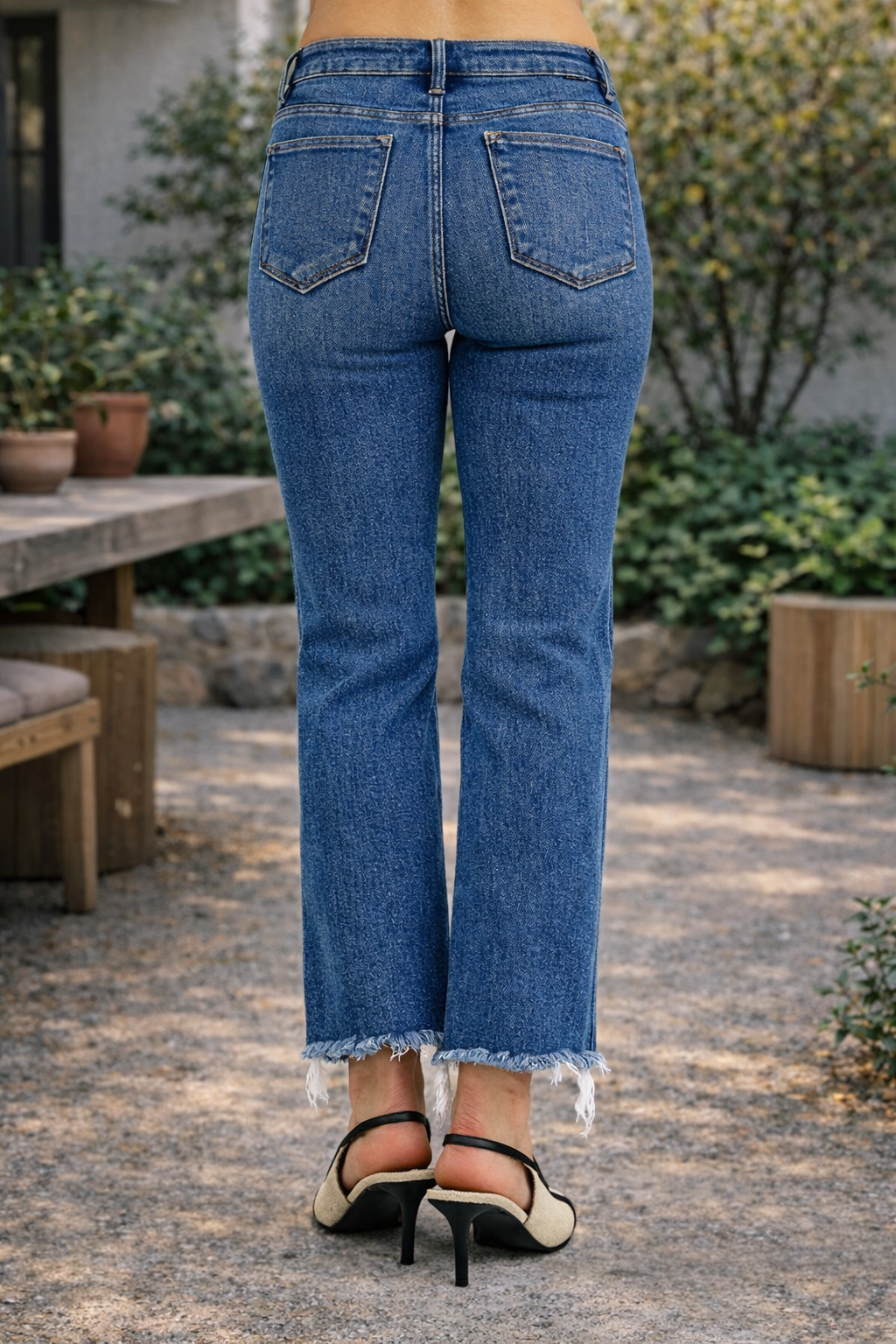 Risen High Rise Tummy Control Crop Jeans