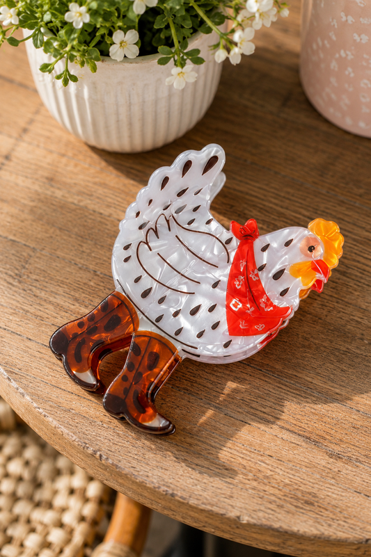 Western Chicken Hair Claw Clip
