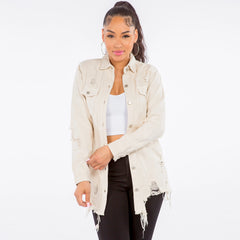 Basic Beat Distressed Jacket- 5 Colors! - North Threads