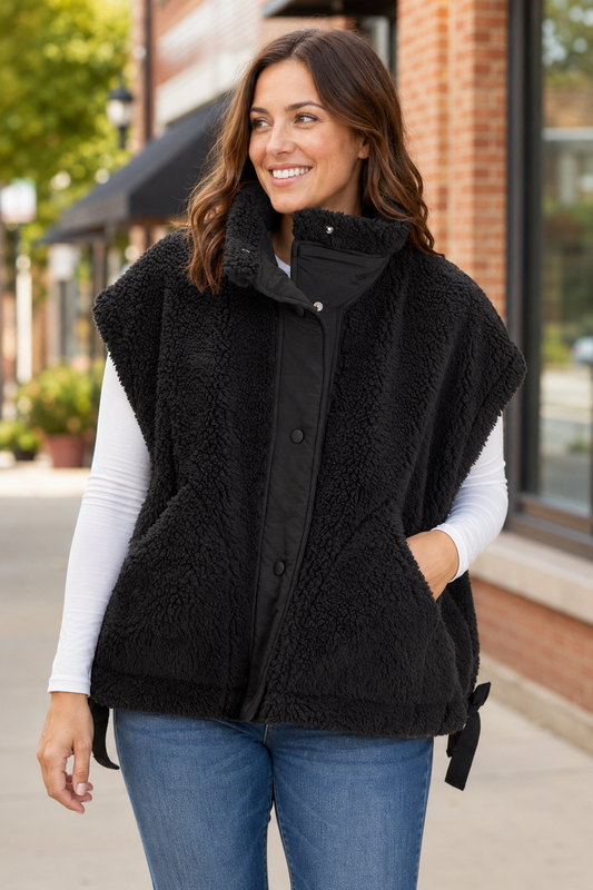 Tie Side Sherpa Vest