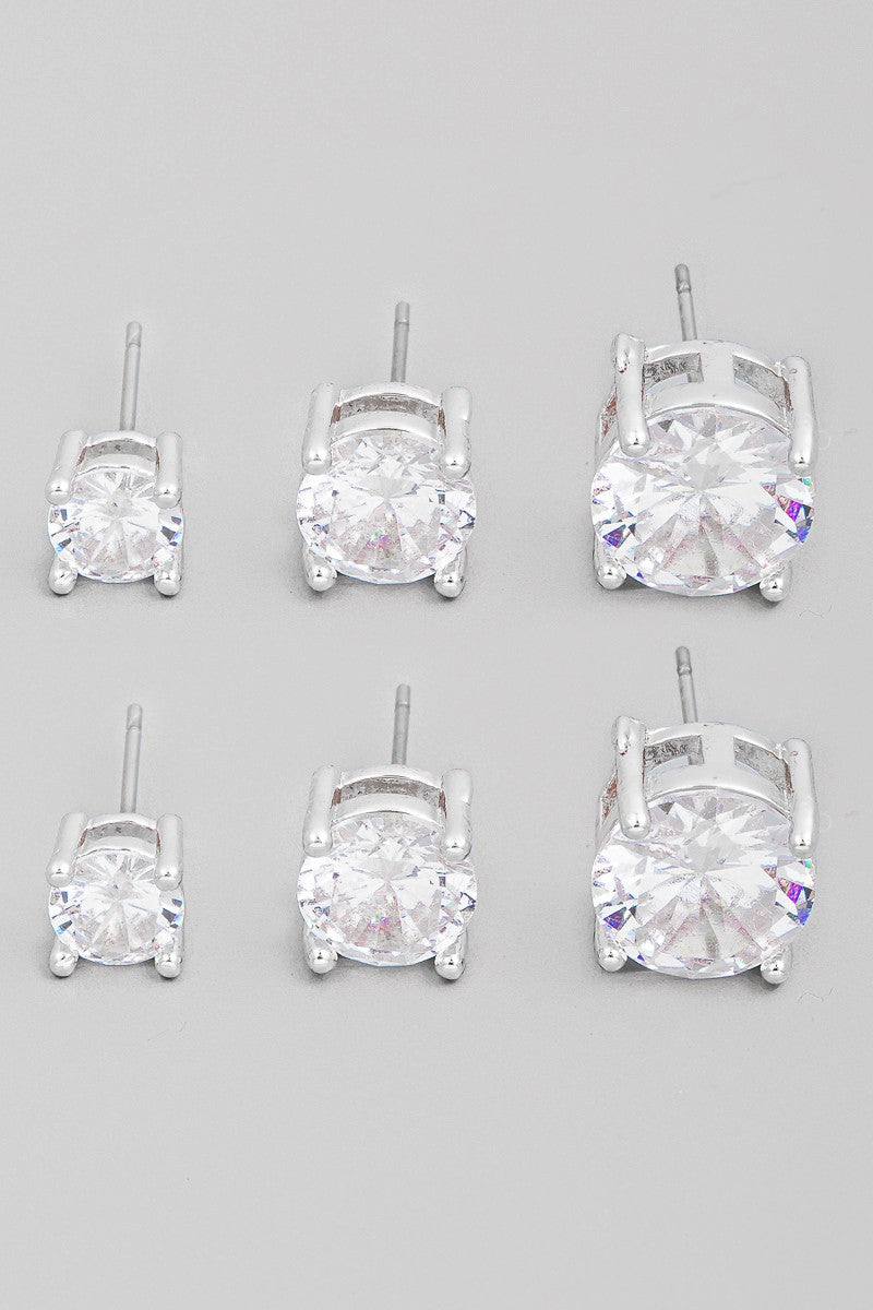 Verity Round Stud Earring Set- 2 Colors!.