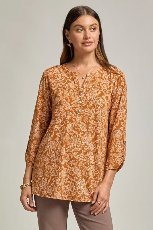 Dear Scarlett: Lizzy Luxe Paisley Print Blouse