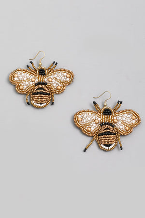 Boho Bee Drop Earrings.
