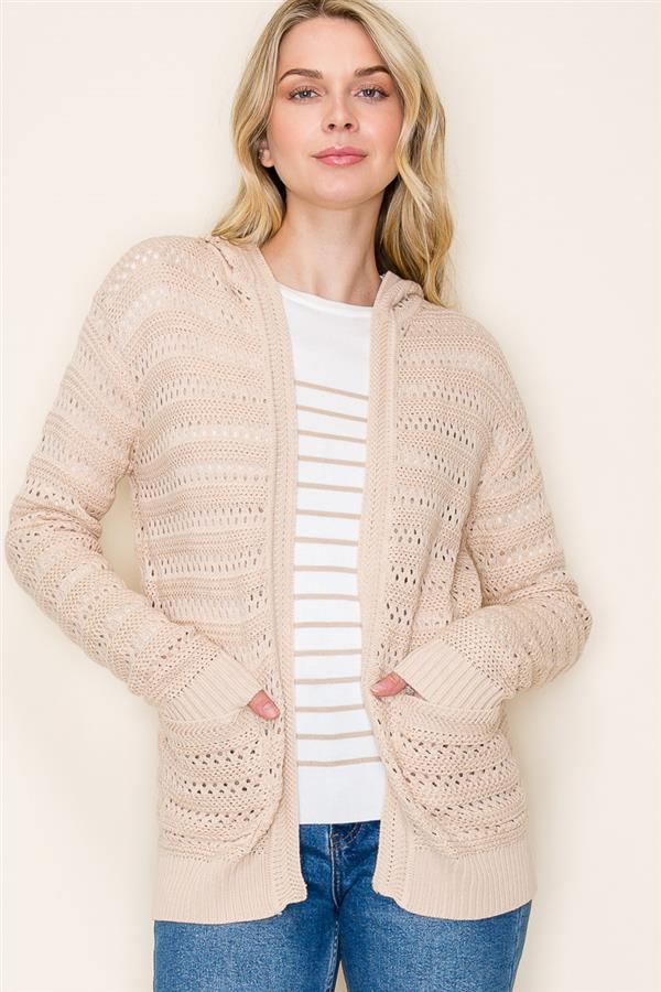 Phoebe Crochet Hoodie Cardigan