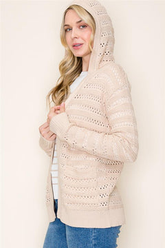 Phoebe Crochet Hoodie Cardigan