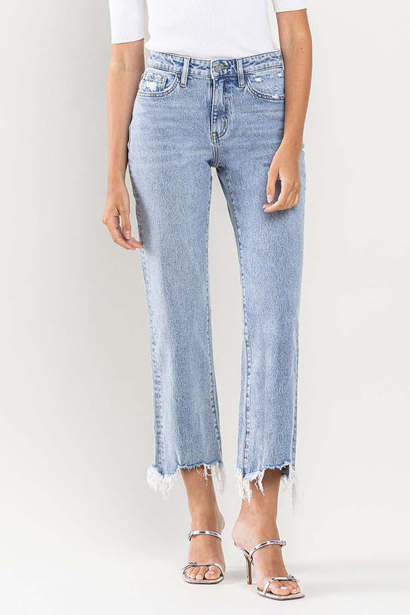 Flying Monkey High Rise Crop Dad Jeans