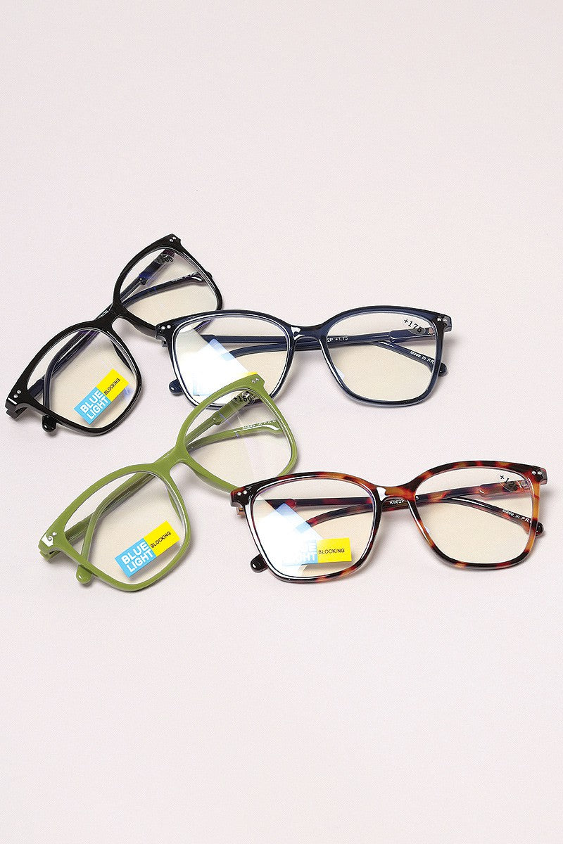 Square Round Blue Light Reading Glasses-ASSORTED!