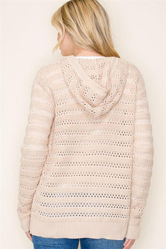 Phoebe Crochet Hoodie Cardigan