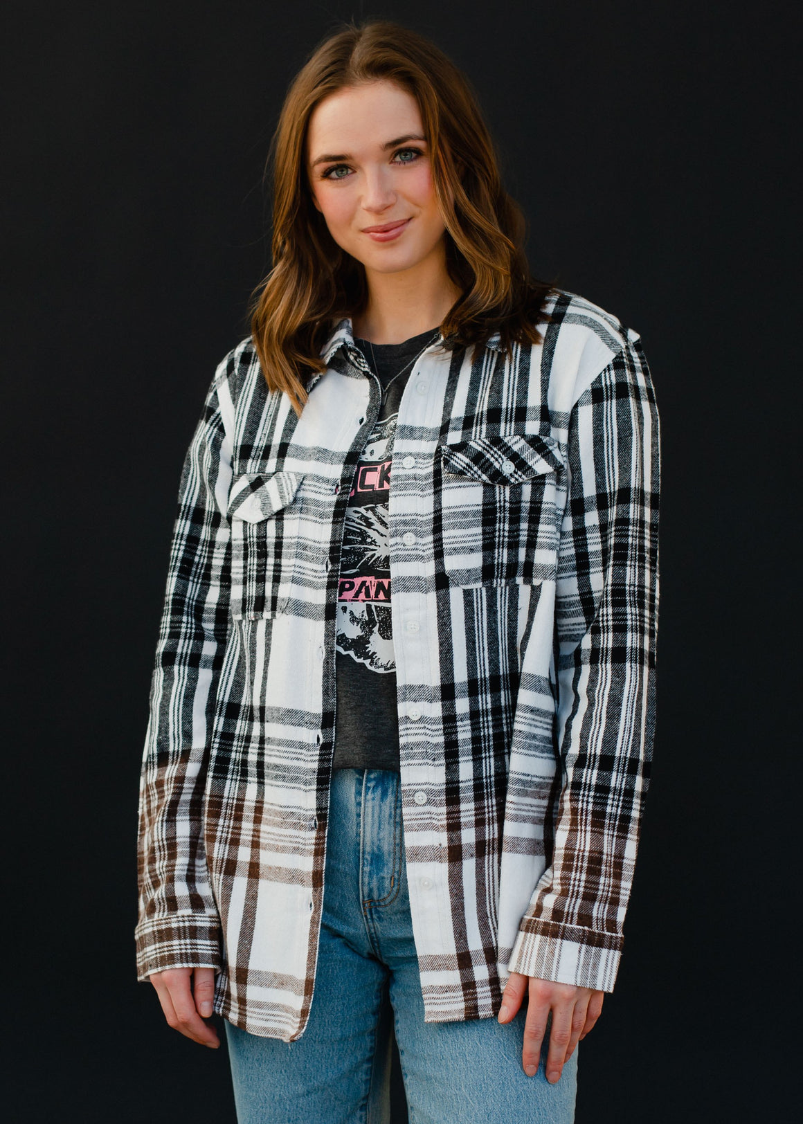 Hailey Ombre Plaid Flannel.