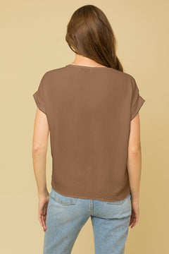 In Good Taste Roll-Up Sleeve Top- 4 Colors!