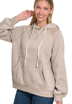 Scouted Out Acid Wash Fleece Hoodie- 6 Colors!