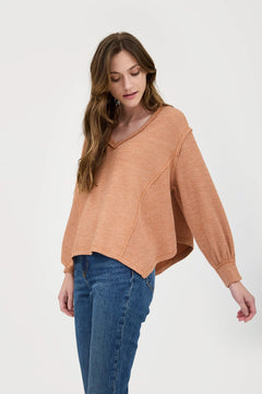 Friday Evening V-Neck Long Sleeve Knit Top- 2 Colors!