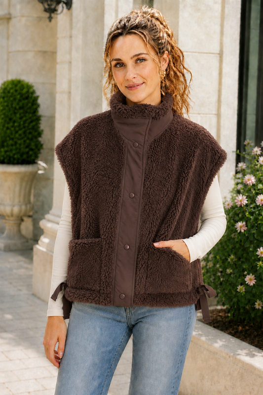 Tie Side Sherpa Vest