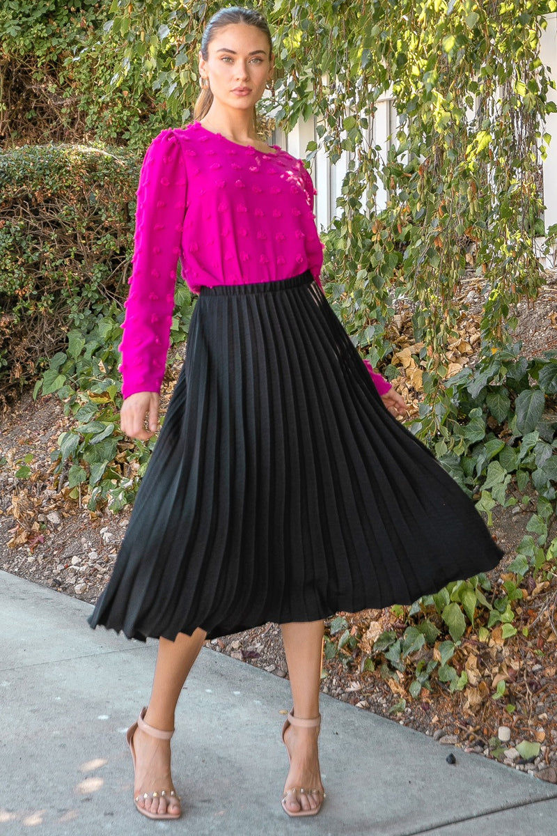 Polished & Presentable Pleated Maxi Skirt.