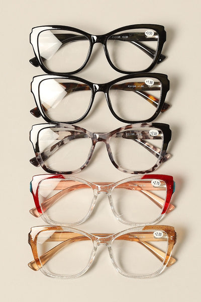 Women's Multi Pattern Square Reading Glasses- ASSORTED!